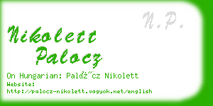 nikolett palocz business card